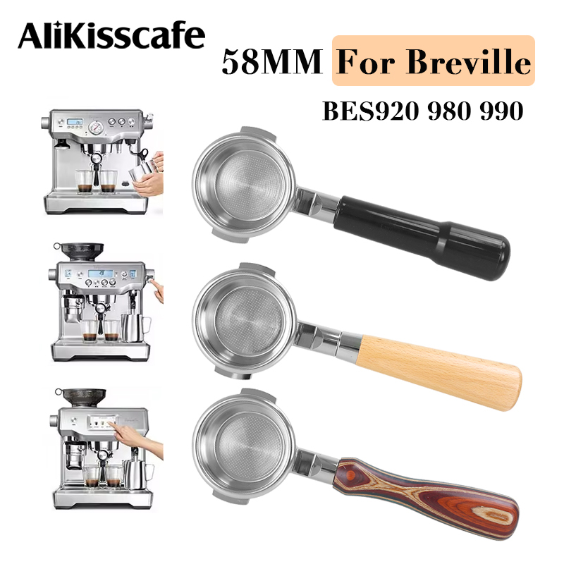 Coffee Equipment Espresso - Portafilter tanpa dasar 58MM untuk Breville