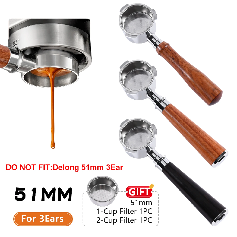 Coffee Equipment Espresso - Portafilter Kopi Tanpa Dasar 51Mm untuk