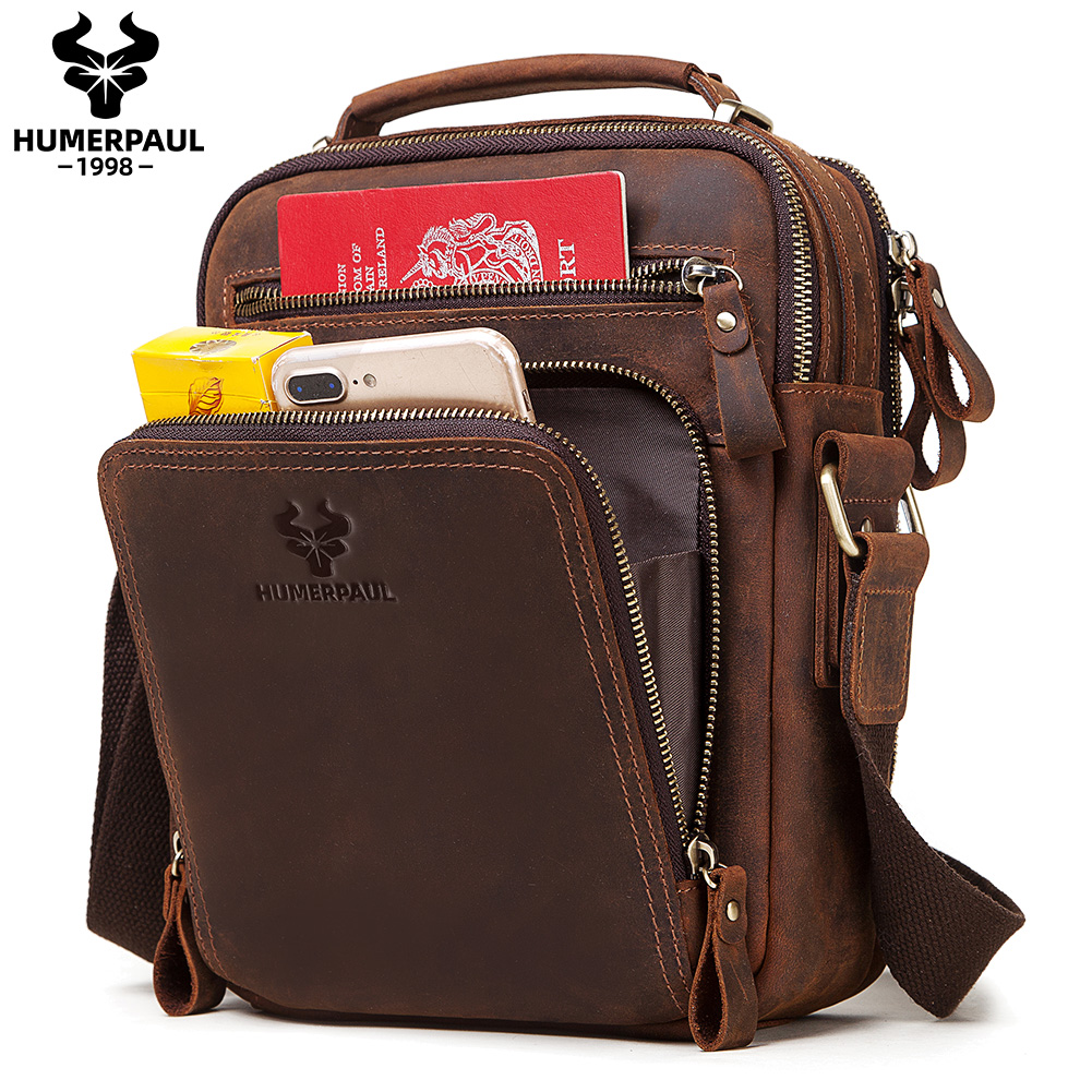 Coffee Equipment Travel Bag - HUMERPAUL tas bahu pria kulit asli,
