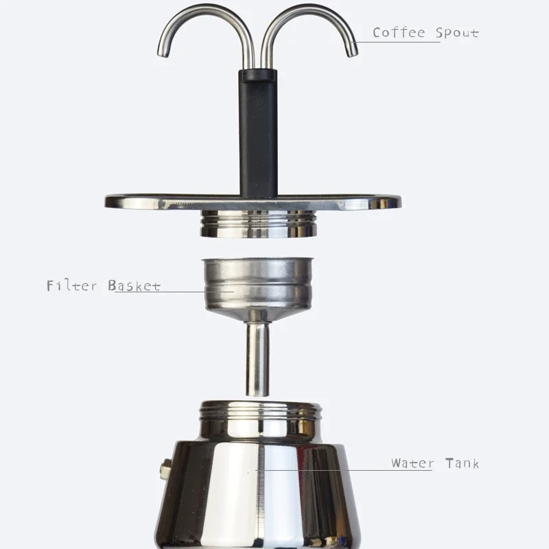 Mini Moka Pot tabung ganda 200 - Coffee Equipment Espresso ulasan dan harga