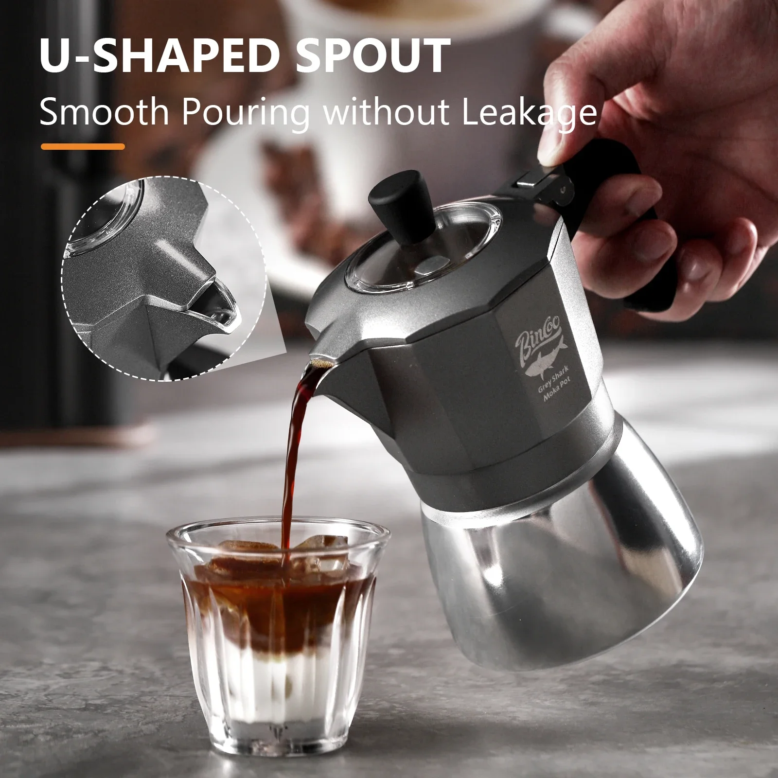 Bincoo 2 Cangkir Double Valve  - Coffee Equipment Espresso ulasan dan harga