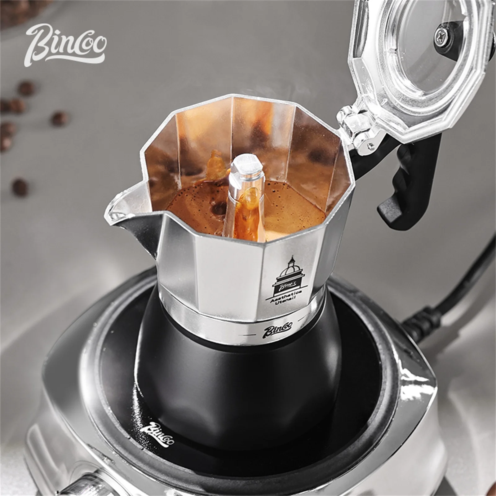 BINCOO Teko Moka Katup Ganda,  - Coffee Equipment Espresso ulasan dan harga