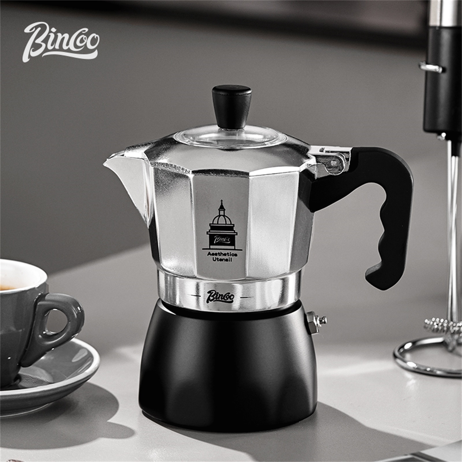 BINCOO Teko Moka Katup Ganda,  - Coffee Equipment Espresso ulasan dan harga