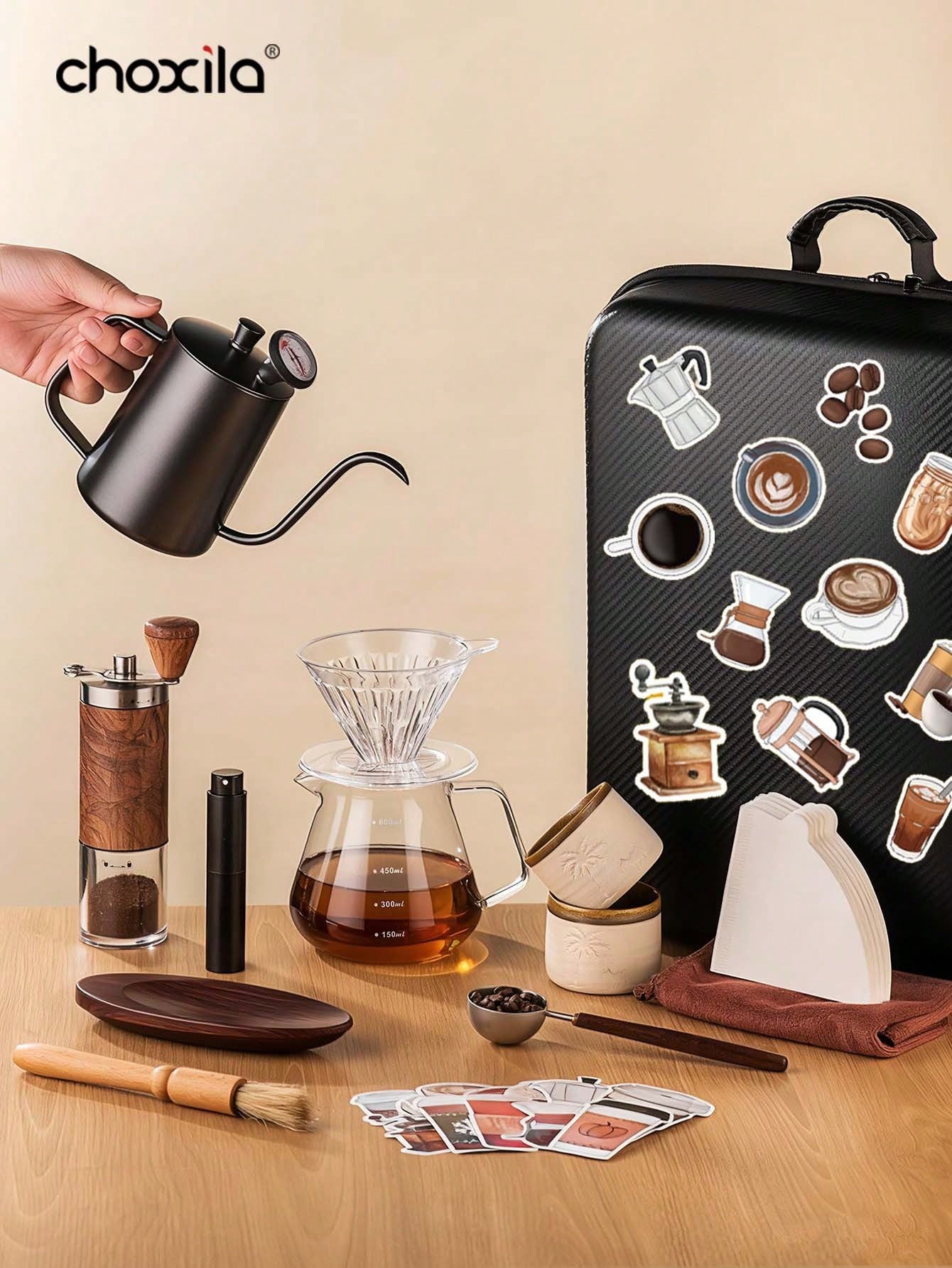 Set Koper 4/9/12/15 Buah, Set  - Coffee Equipment Travel Bag ulasan dan harga