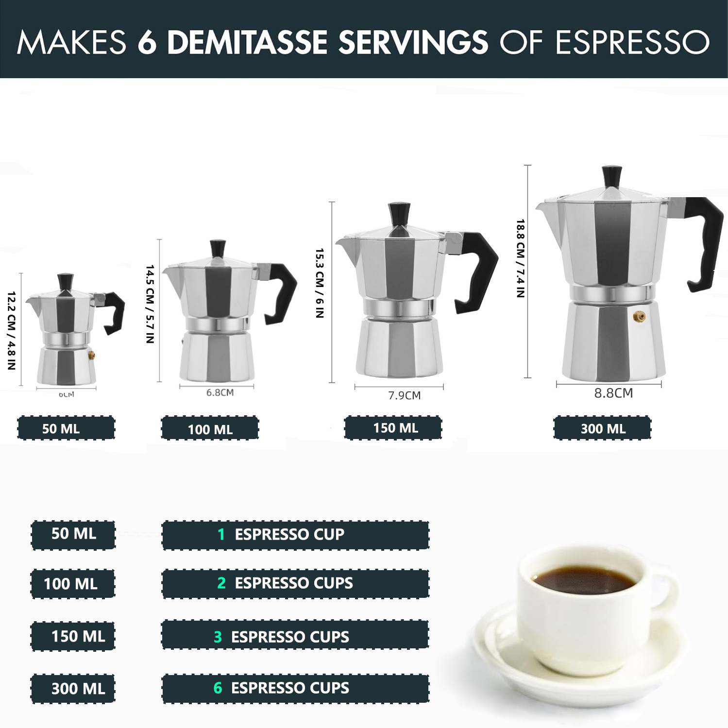 Moka Pot Aluminium Klasik 50-3 - Coffee Equipment Espresso ulasan dan harga