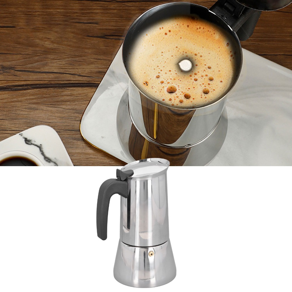 Panci Moka Stainless Steel Kap - Coffee Equipment Wholesale ulasan dan harga